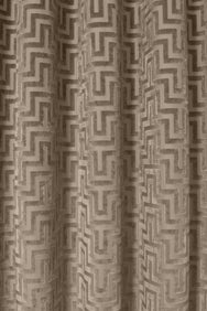 Velosso Dante Greek Key Velvet Ring Top Curtains