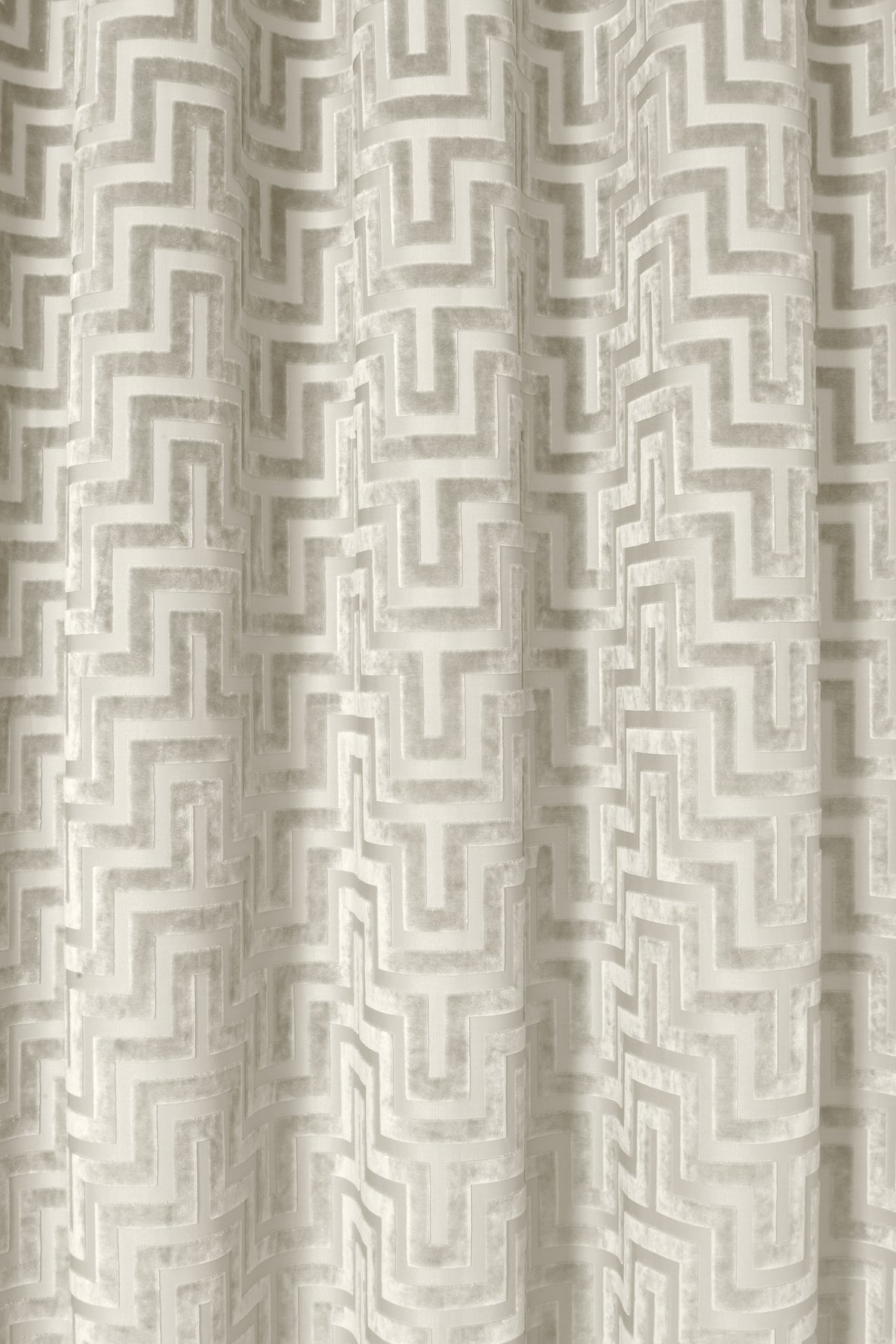 Velosso Dante Greek Key Velvet Ring Top Curtains