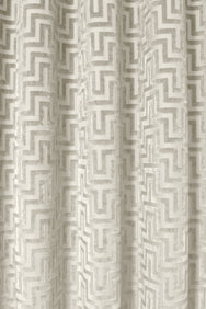 Velosso Dante Greek Key Velvet Ring Top Curtains