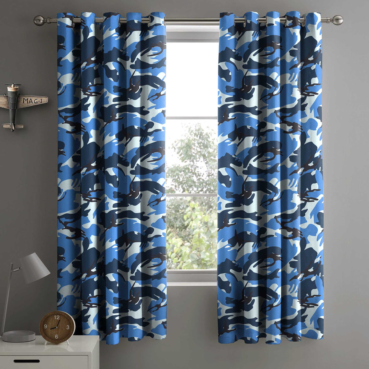 Velosso Camouflage Ring Top Curtains