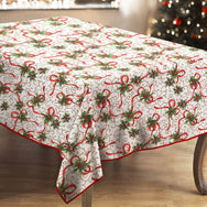 Kitchen Trends Christmas Bows Tablecloth