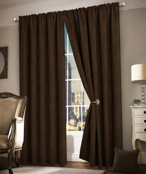 Intimates Plain Chenille Pencil Pleat Curtains