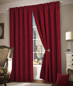 Intimates Plain Chenille Pencil Pleat Curtains