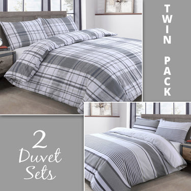 Cheswick Two Pack Duvet Cover & Pillowcase Set