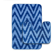 Velosso 2 Piece Chevron Stripe Bath And Pedestal Mat Set