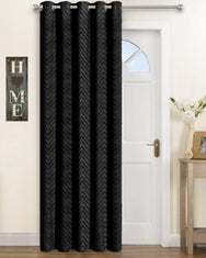 Velosso Chevron Ring Top Door Curtain