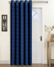 Velosso Chevron Ring Top Door Curtain