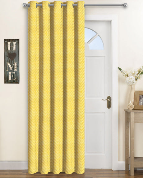 Velosso Chevron Ring Top Door Curtain