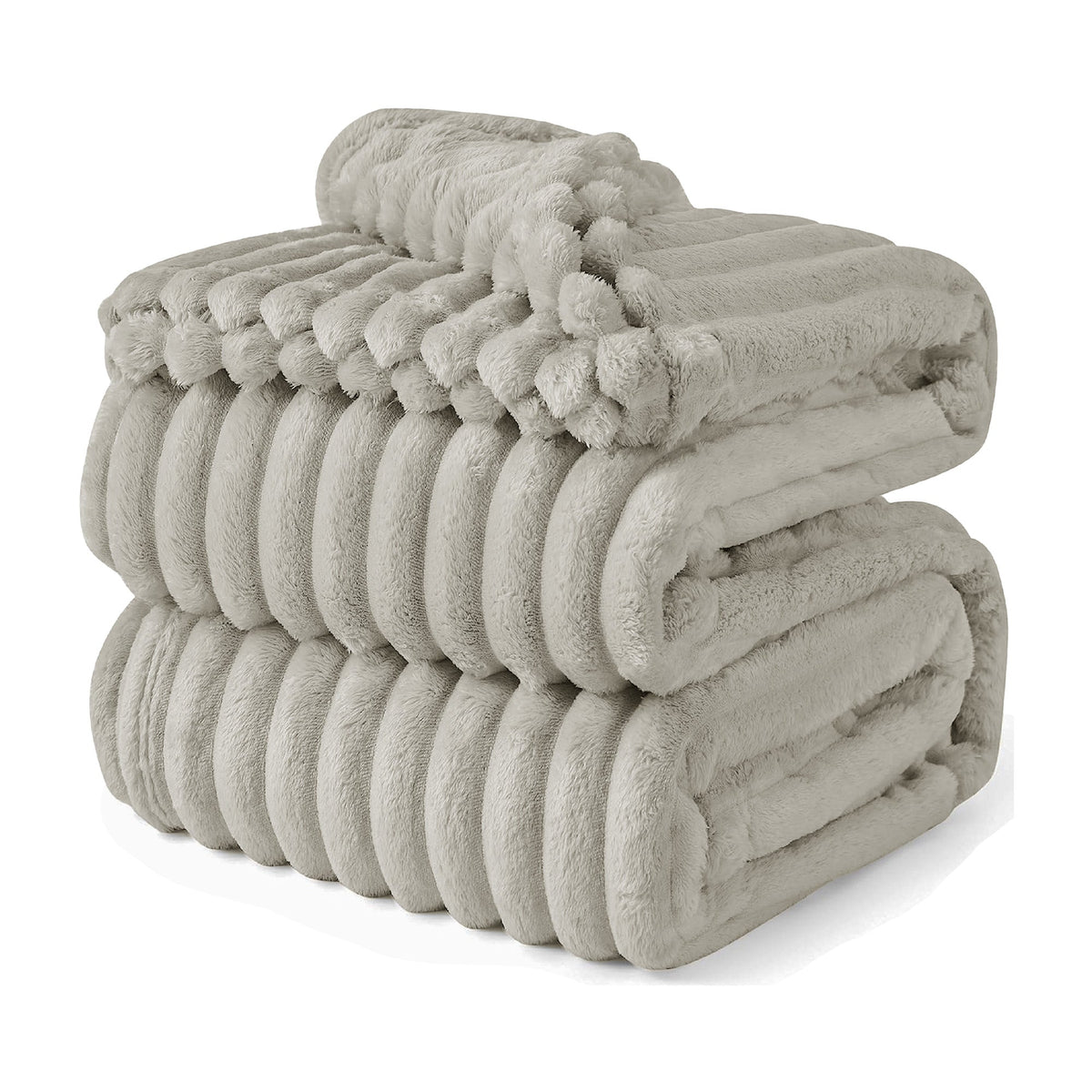 Velosso Chunky Cord Faux Rabbit Fur Throw