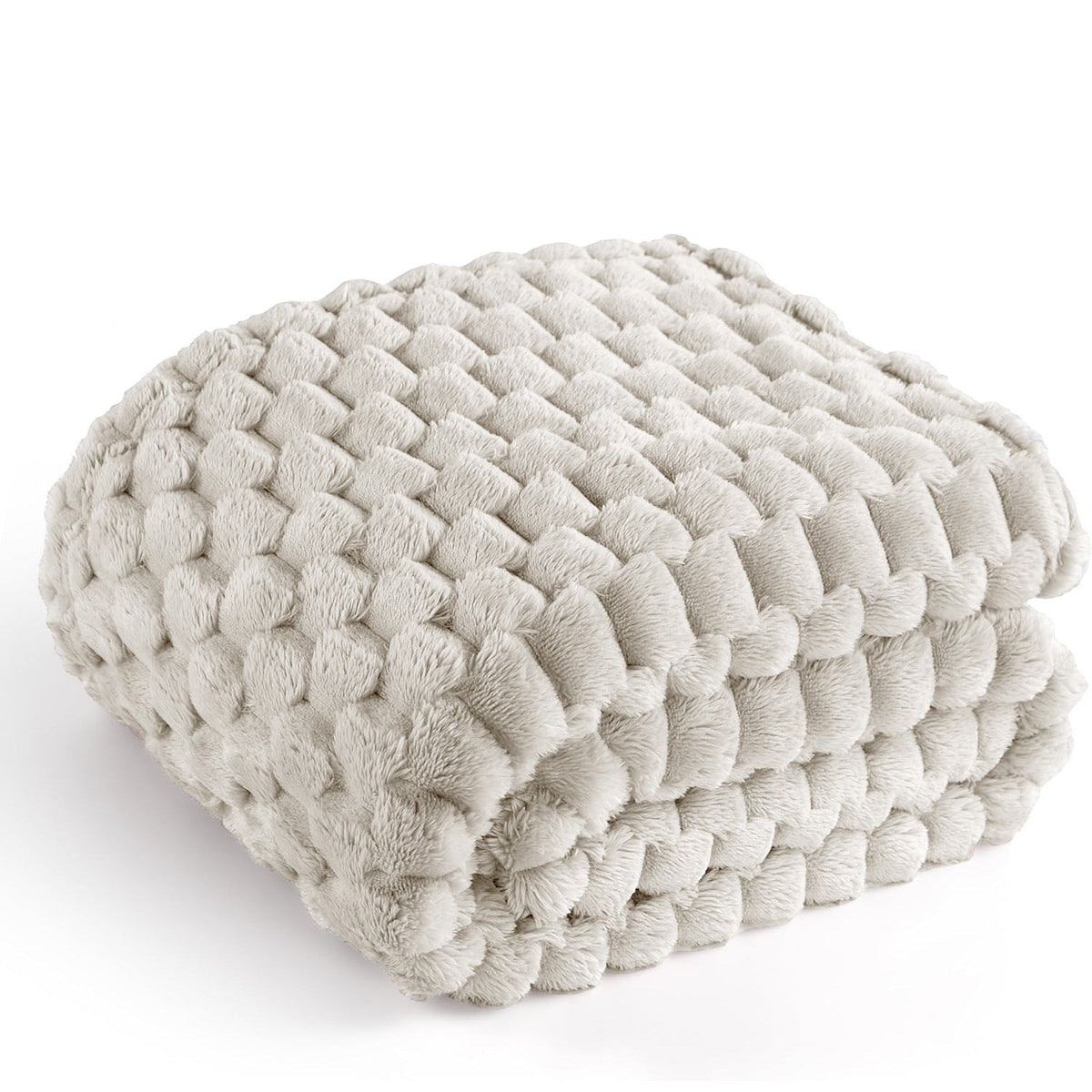 Velosso Chunky Popcorn Faux Rabbit Fur Blanket