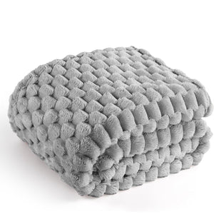 Velosso Chunky Popcorn Faux Rabbit Fur Blanket