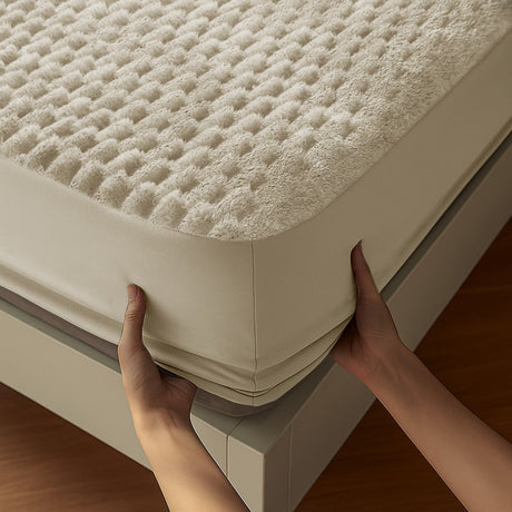 Velosso Chunky Popcorn Faux Rabbit Fur Fitted Sheet