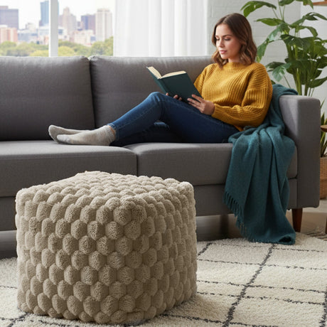 Home Republic Chunky Popcorn Faux Fur Bean Bag