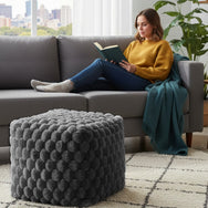 Home Republic Chunky Popcorn Faux Fur Bean Bag