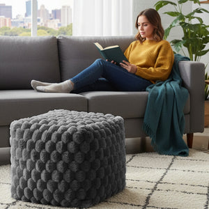 Home Republic Chunky Popcorn Faux Fur Bean Bag