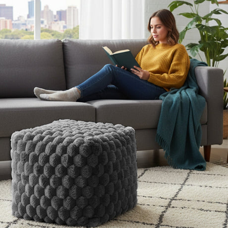 Home Republic Chunky Popcorn Faux Fur Bean Bag