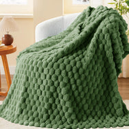 Velosso Chunky Popcorn Faux Rabbit Fur Blanket