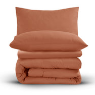 Velosso Microfibre Plain Duvet Cover & Pillowcase Set