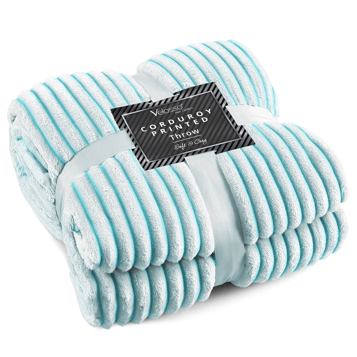 Velosso Corduroy Back Printed Throw Blanket