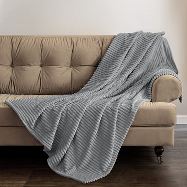 Plaid Cord Ribbed Blanket