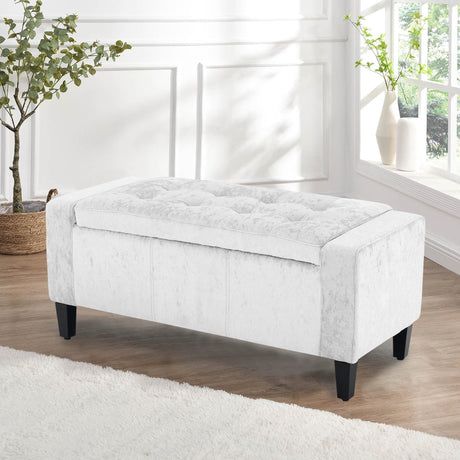Home Republic Bijou Crushed Velvet Storage Seat
