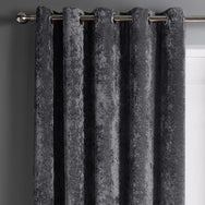 Intimates Plain Crushed Velvet Ring Top Curtains