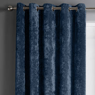 Intimates Plain Crushed Velvet Ring Top Curtains