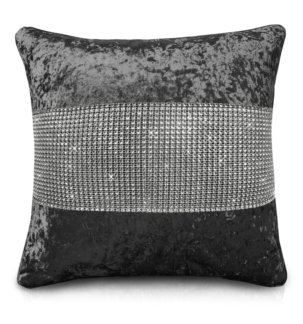 Intimates Diamonte Crushed Velvet Cushion