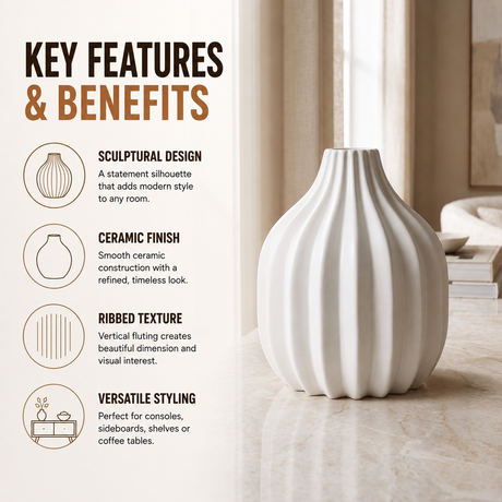 Home Republic Ceramic Wide Vase