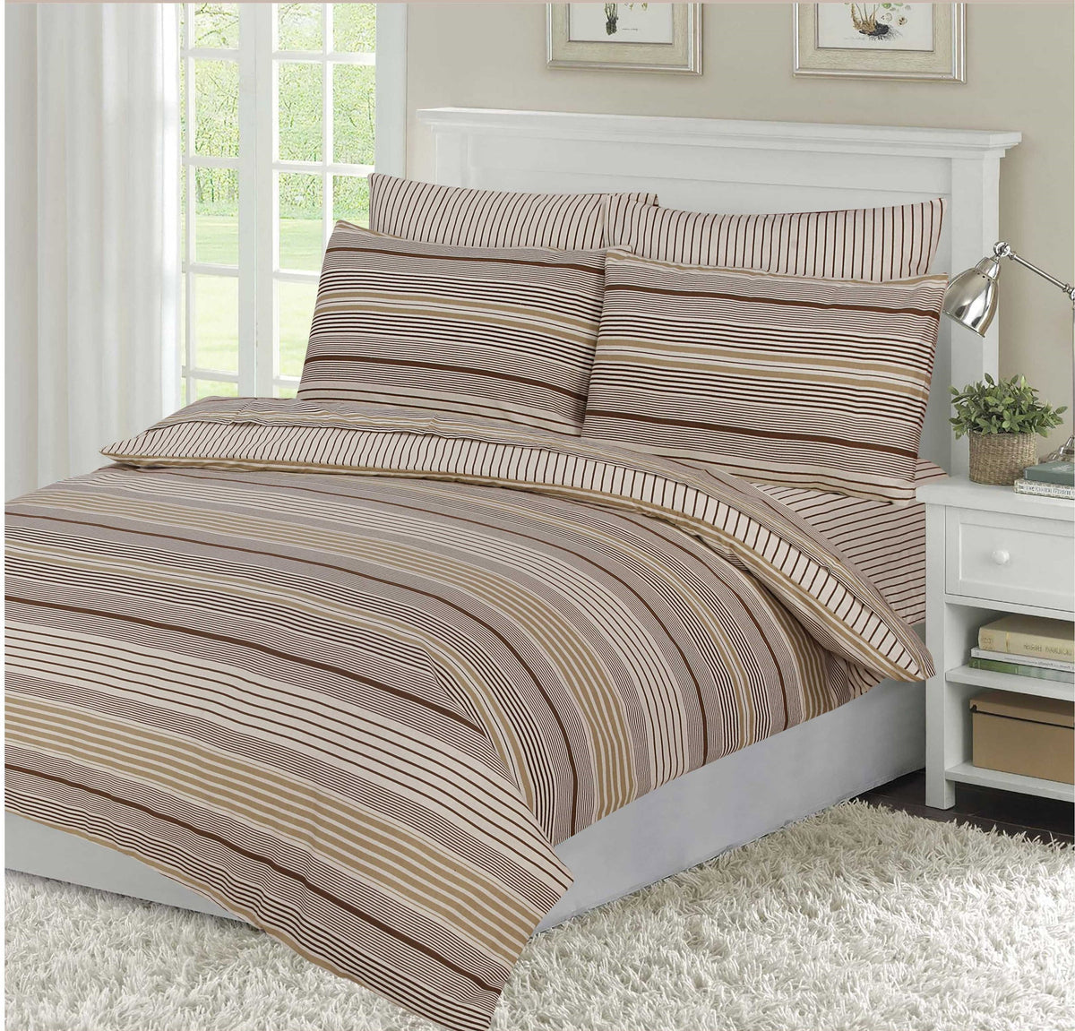 Velosso Dalton Stripe Duvet Cover & Pillowcase Set