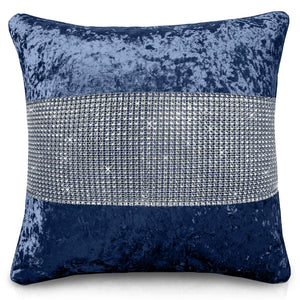 Intimates Diamonte Crushed Velvet Cushion