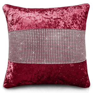 Intimates Diamonte Crushed Velvet Cushion