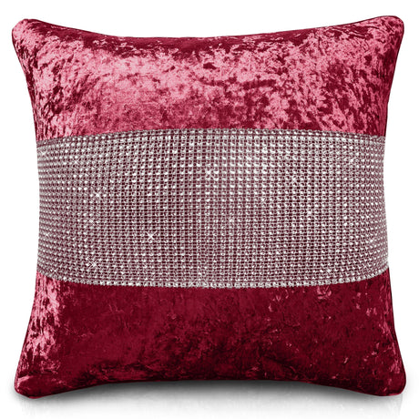 Intimates Diamonte Crushed Velvet Cushion