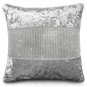 Intimates Diamonte Crushed Velvet Cushion