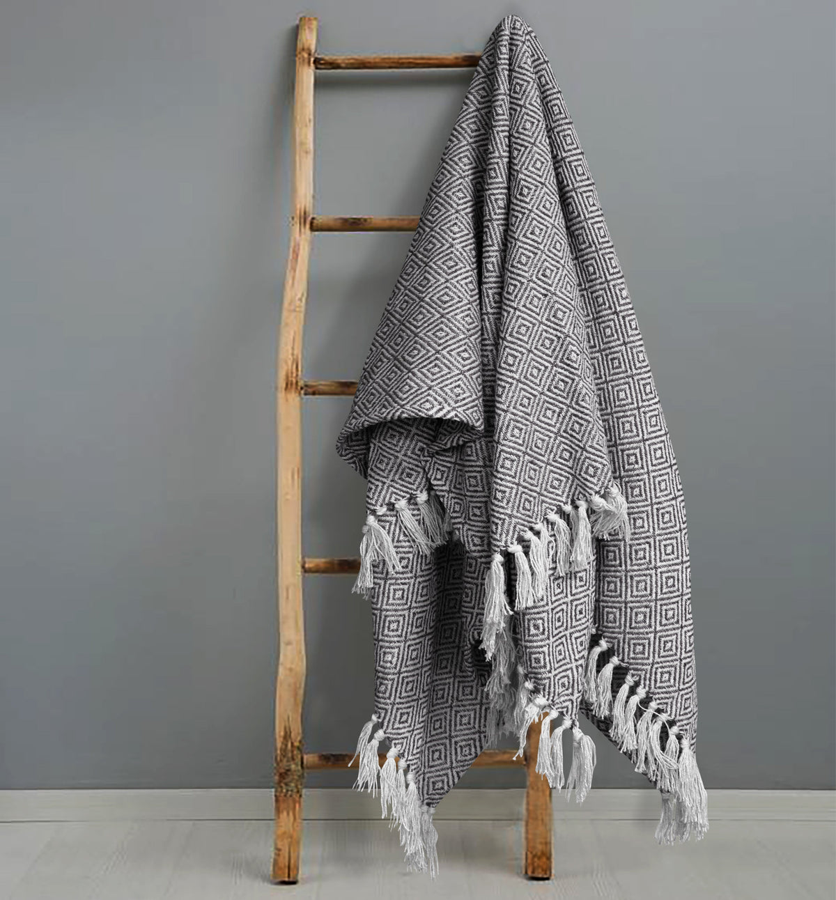 Velosso Diamond Jacquard Throw 100% Cotton