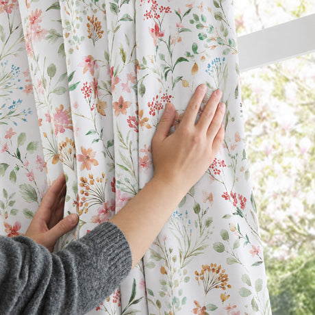 Florelle Eleanor Watercolour Ring Top Curtains