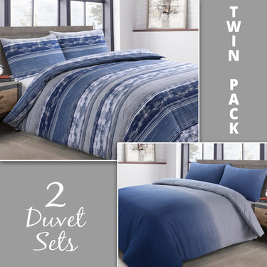 Elevations Two Pack Duvet Cover & Pillowcase Set