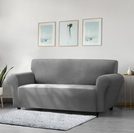 Home Republic Faux Mink Stretch Fitted Sofa Cover