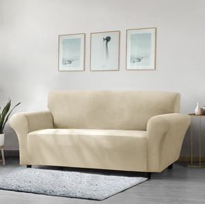 Home Republic Faux Mink Stretch Fitted Sofa Cover