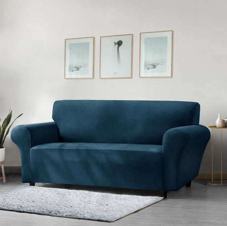 Home Republic Faux Mink Stretch Fitted Sofa Cover