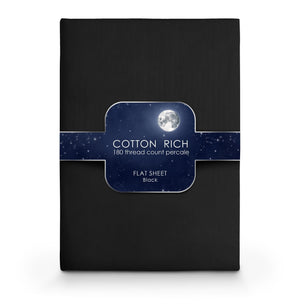 Velosso Plain Dyed Cotton Rich Flat Sheet