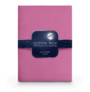 Velosso Plain Dyed Cotton Rich Flat Sheet