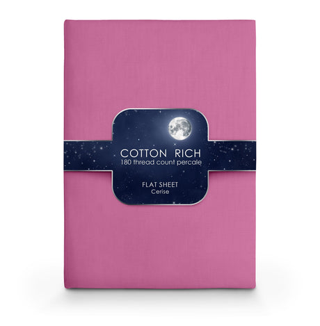 Velosso Plain Dyed Cotton Rich Flat Sheet