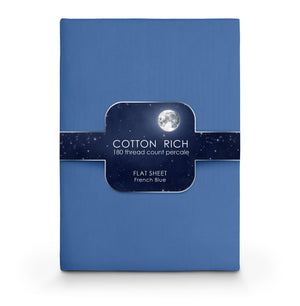 Velosso Plain Dyed Cotton Rich Flat Sheet