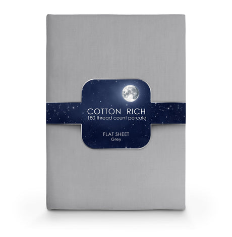 Velosso Plain Dyed Cotton Rich Flat Sheet