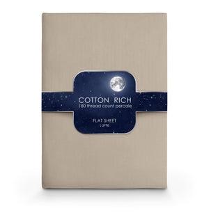 Velosso Plain Dyed Cotton Rich Flat Sheet
