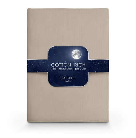 Velosso Plain Dyed Cotton Rich Flat Sheet