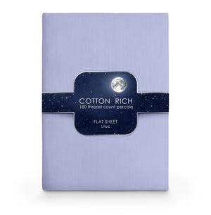Velosso Plain Dyed Cotton Rich Flat Sheet
