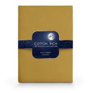 Velosso Plain Dyed Cotton Rich Flat Sheet