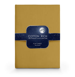 Velosso Plain Dyed Cotton Rich Flat Sheet